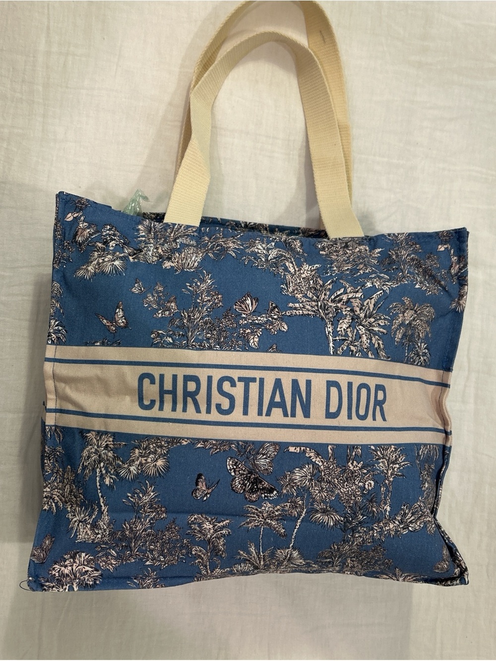 Dior Blue Toile Canvas Tote with Cream Straps GWP - Picture 4 of 4